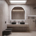 LED Backlit Arch Mirror, Frameless Modern Bathroom Vanity Decor