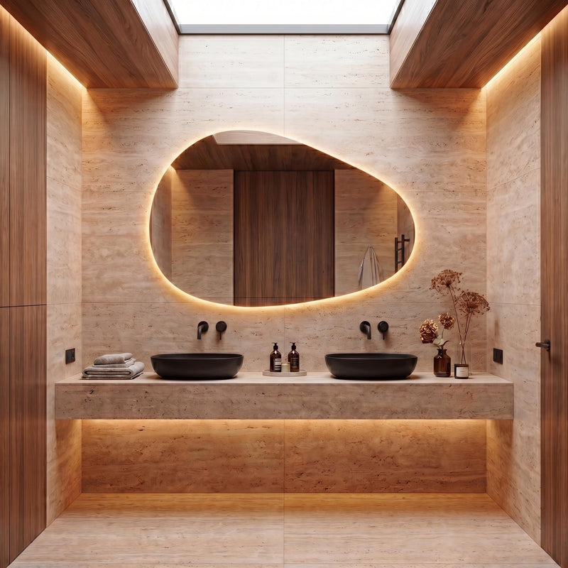 Modern LED Backlit Mirror, Frameless Vanity Bathroom Decor